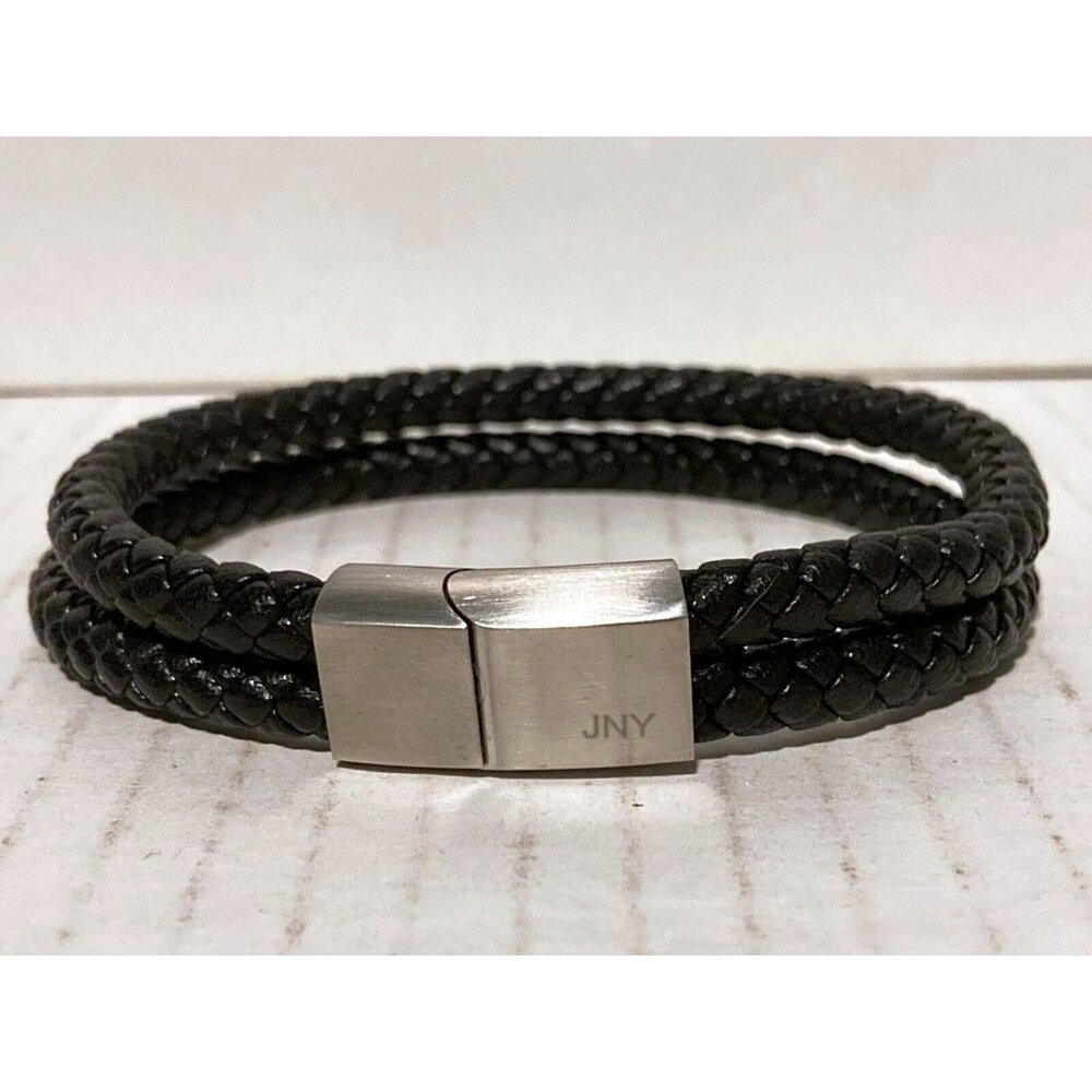 Jones New York Men's William Bracelet Rope Chain Stainless Accent Magnetic Clasp